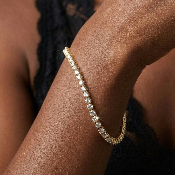 Uchi & Soto Shikaku Gold Stone Tennis Bracelet
