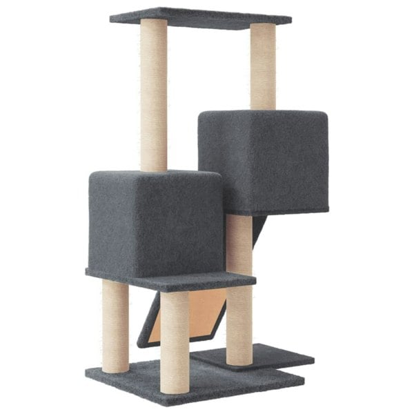 Berkfield Cat Tree with Sisal Scratching Posts Dark Grey 82 cm