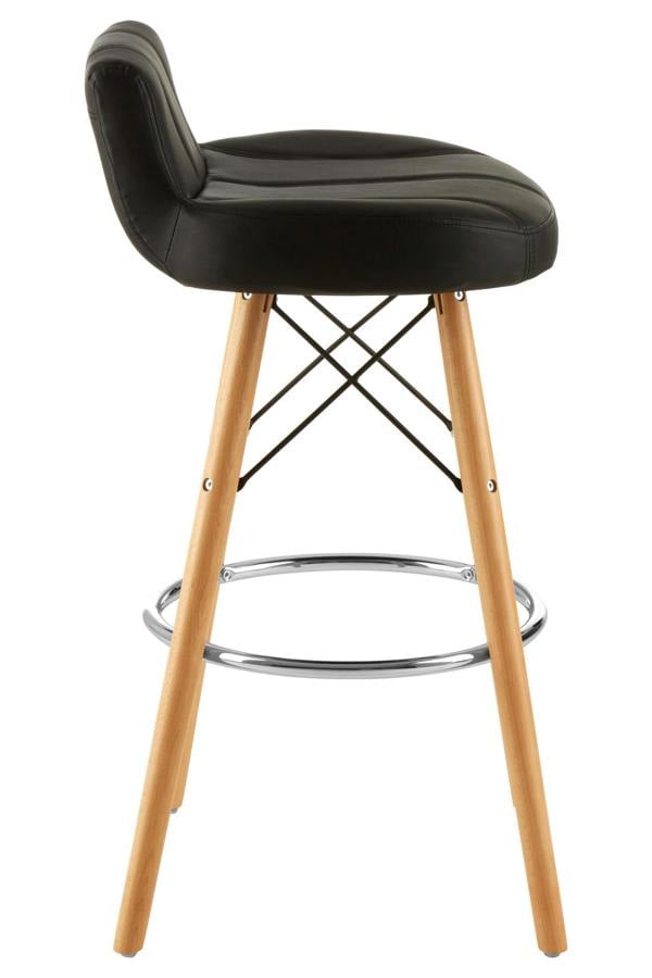 Interiors by Premier Stockholm Black Leather Effect Bar Stool