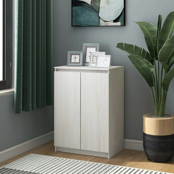 Berkfield Sideboard White 60x36x84 cm Solid Pinewood