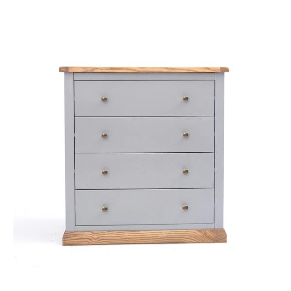Bicarri 4 Drawer Chest of Drawers Brass Knob