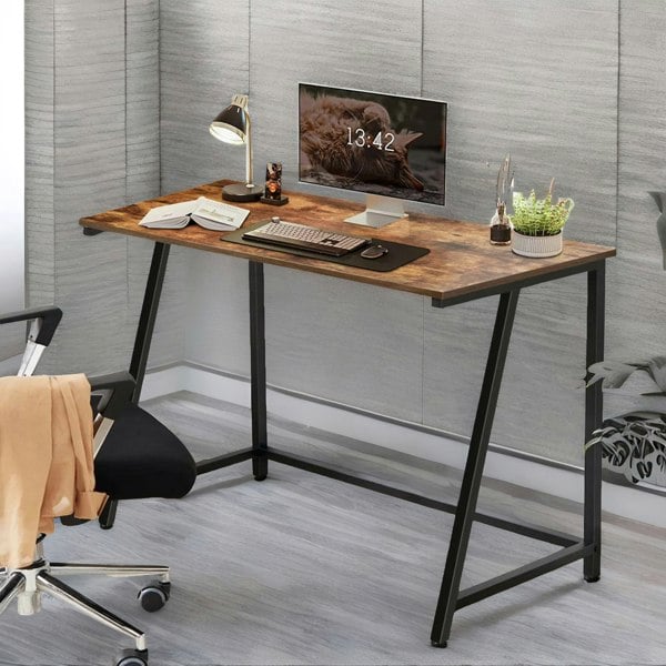 Rafaelo Mobilia Industrial Rustic Computer Desk 100CM Wide