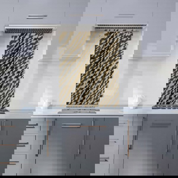 Warren Reed - Designer Golden Zebra Print Kitchen Splashback