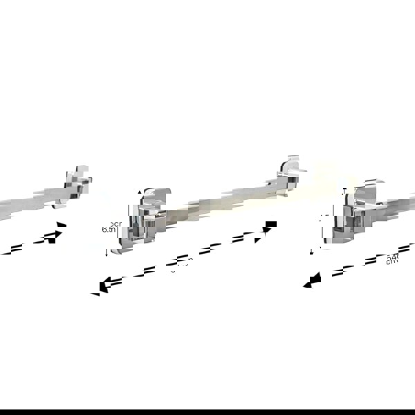 Showerdrape Pushloc 540mm Stainless Steel Suction Wall Mounted Towel Rail