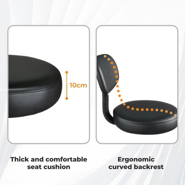 Levede Swivel Drafting Chair Ergonomic Stool Height Adjustable Footrest Backrest