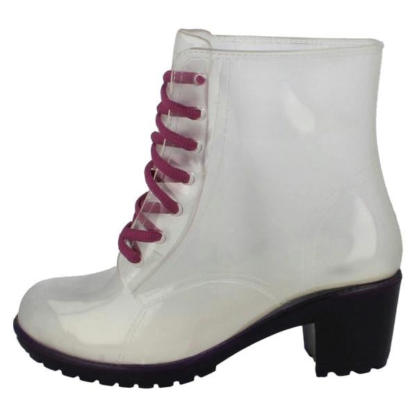 Spot On Ladies Spot On Mid Heel Wellington