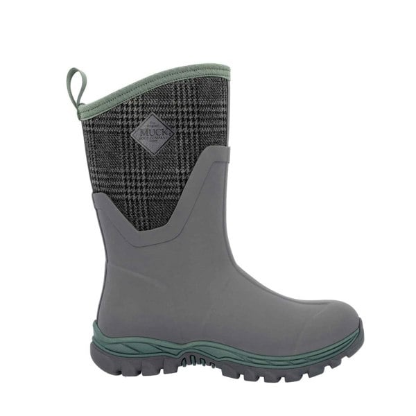 Muck Boots Arctic Sport II Mid Women's Wellington Boots in Grey/Plaid