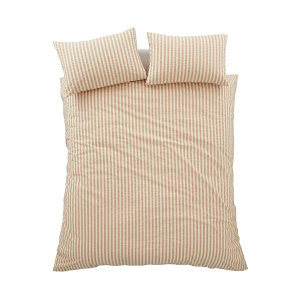 Pineapple Elephant Cotton Rich Woven Stripe Clay Duvet Cover Set