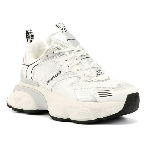 Buffalo Truck Women's White/Silver Trainers