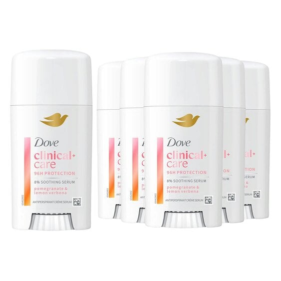 Dove Clinical + Care Anti-Perspirant Cream 6x60ml, Pomegranate & Lemon Verbena