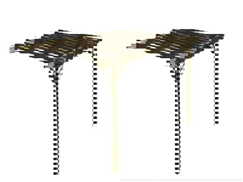 Arbor Garden Solutions Wall Mounted Wooden Pergola Kit - Sculpted Design