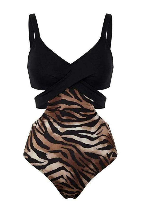 WOVCOR Cut Out Detail Padded Regular Swimsuit