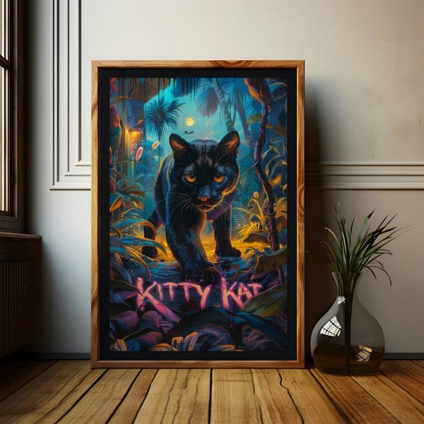 Love Frankie Kitty Kat Panther Art Print - Framing Options Available