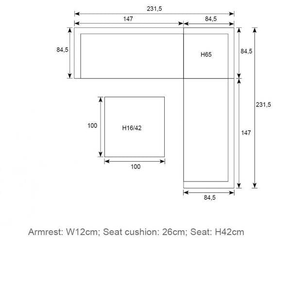 Garden Impressions Levanto - Outdoor Corner Sofa with Ottoman