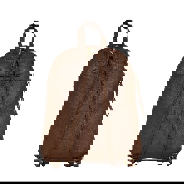 Assots London 'GEORGE' Tan Mini Pebble Grain Leather Backpack