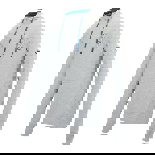 Regatta Mens Cline Back Print Hoodie - Grey Marl/Mediterranea - 