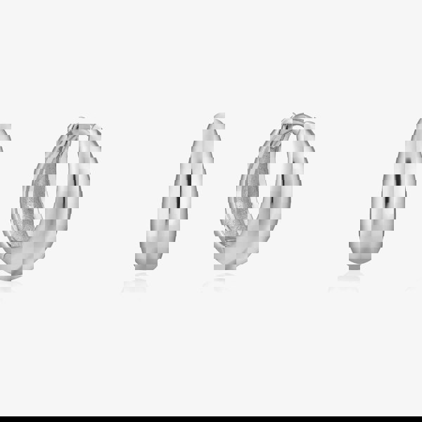 Ania Haie Luxe Minimalism Sterling Silver Luxe Huggie Hoop Earrings E024-03H