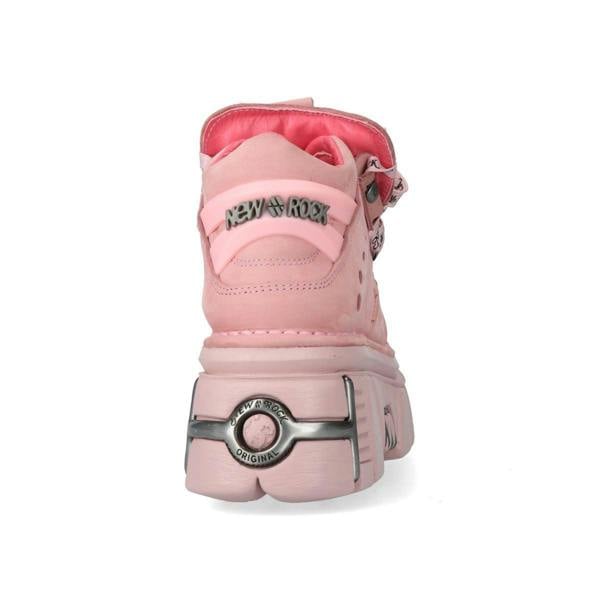 New Rock M-106-C153 Pink Tower Platform Gothic Punk Ankle Boots