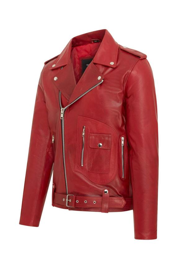 Infinity Leather Mens Cow-Hide Biker Brando Jacket - Pargas