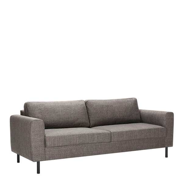 Wyld Haus Set of 2 San Sebastian 3 Seater Sofas Upholstered Light Grey Fabric
