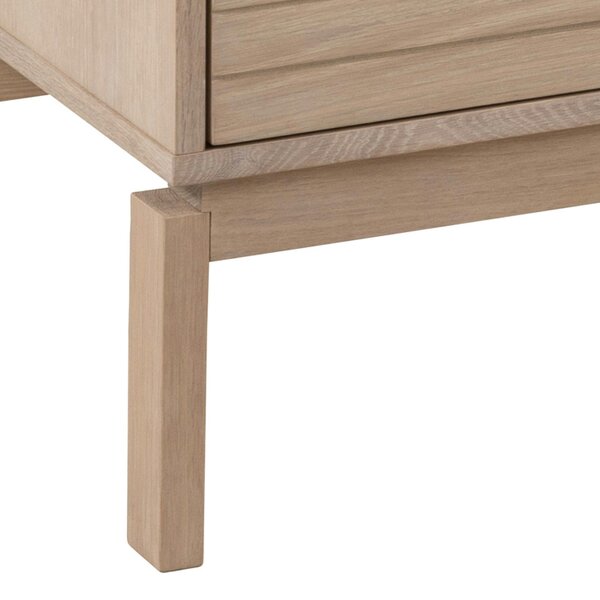 Wyld Haus Nakskov White Oak Wood Panelled Sideboard 4 Door