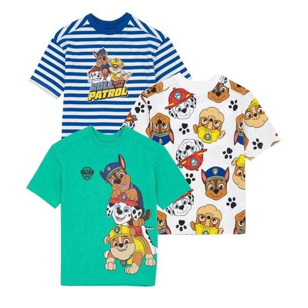 Paw Patrol Childrens/Kids T-Shirt (Pack of 3) - Multicoloured