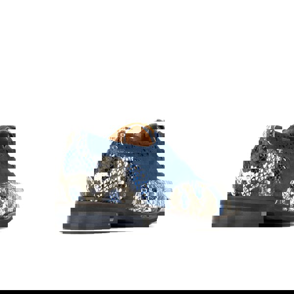 Embassy London Vivienne - Blue Snake - Women's oxford shoe with blue & snake effect leather combo