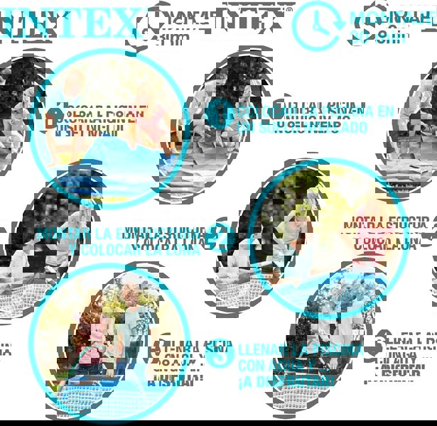 Intex 10 ft x 30-inch Beachside Metal Frame Pool Set