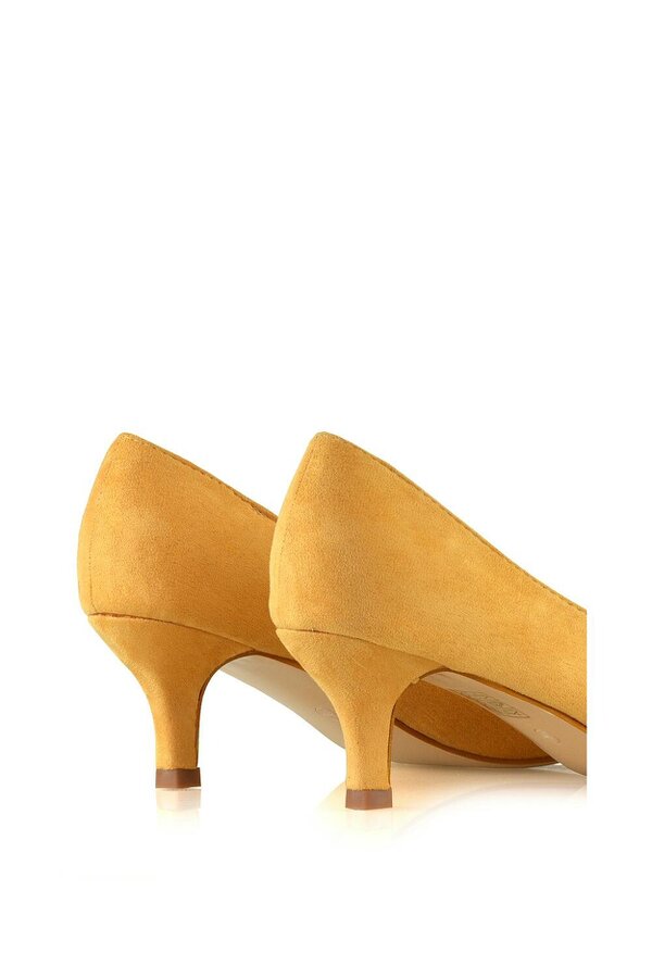 XY LONDON Pointed Toe Low Stiletto Kitten High Heel Court Shoes