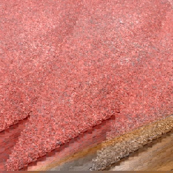 Livabliss Cloudy Shag-Solid Color Pink Plush Soft Pile Rug