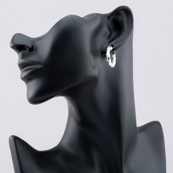 T. H. Baker Sterling Silver 22mm Twist Hoop Earrings S3436
