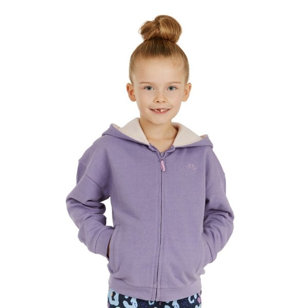 Luca and Rosa Purple Zip Up Girls Hoodie