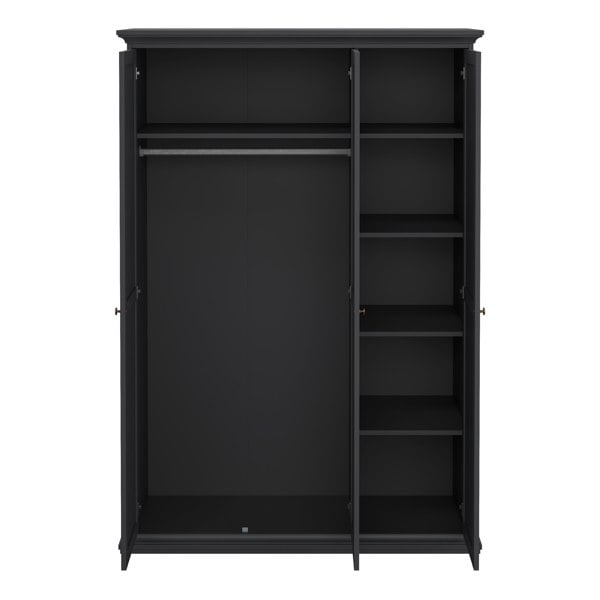 Furniture To Go Paris Wardrobe with 3 Doors in Matt Grey