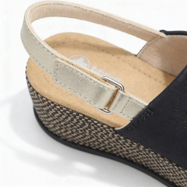 Rieker 69460 Slingback Sandals in Black