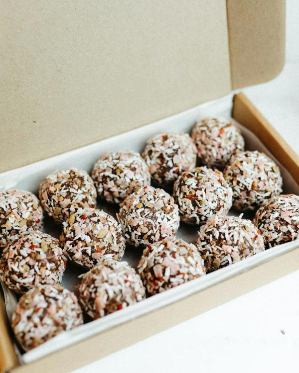Sweet and Wild Raspberry + Almond Bliss Balls