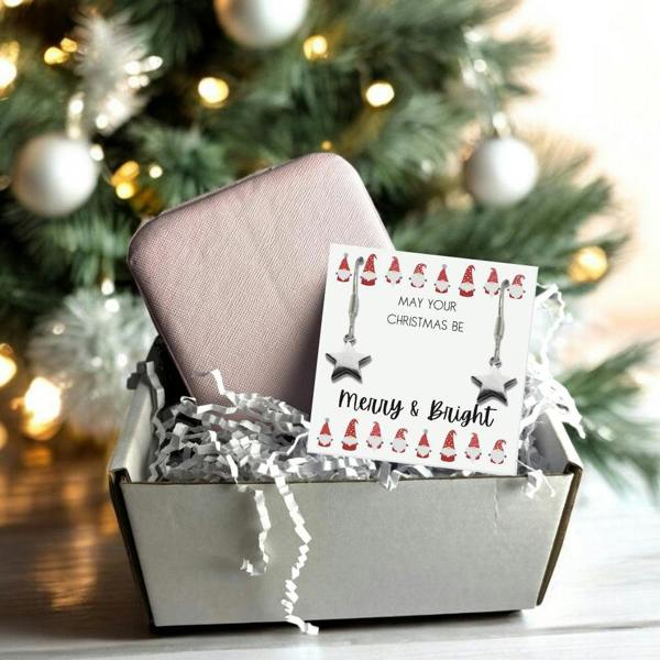 Aye Do Gifts Merry & Bright Christmas Hamper Star Earrings & Jewellery Box