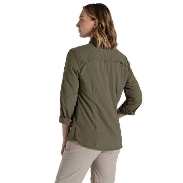 Craghoppers Women's Adventure III Nosilife Long-Sleeved Shirt - Wild Olive