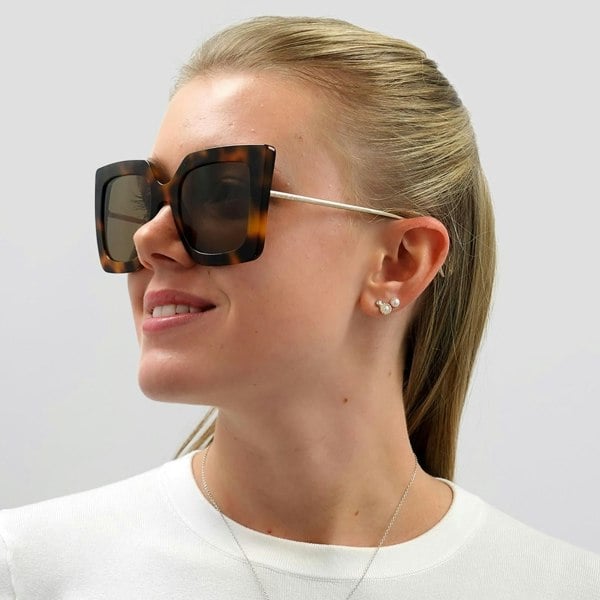 Gucci Sunglasses GG0435S 003 Havana and Gold Brown