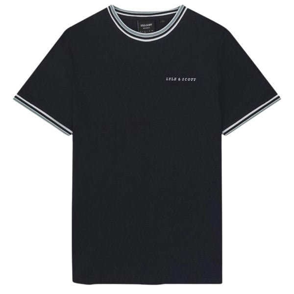 Lyle & Scott Embroidered Tipped Dark Blue T-Shirt