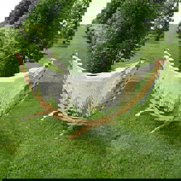 Vivere Solid Pine Arc Hammock Stand (305 cm) - Natural