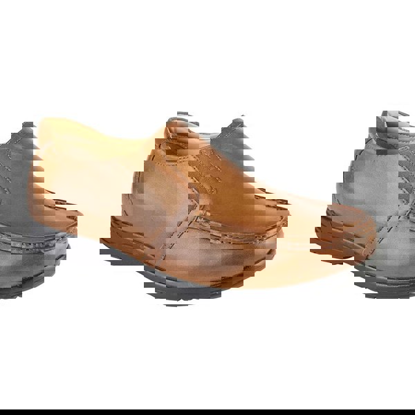 Roamers Mens Leather XXX Extra Wide Twin Gusset Casual Shoe - Tan