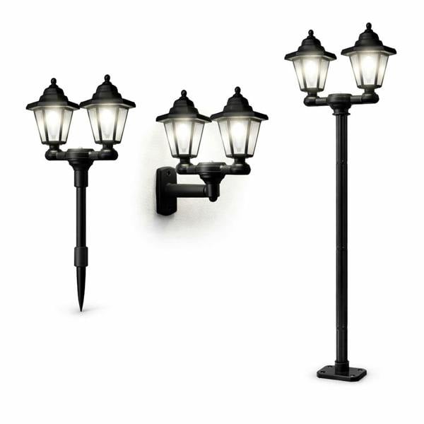 Gardenwize 3-in-1 Double Headlamp Solar Garden LED Light