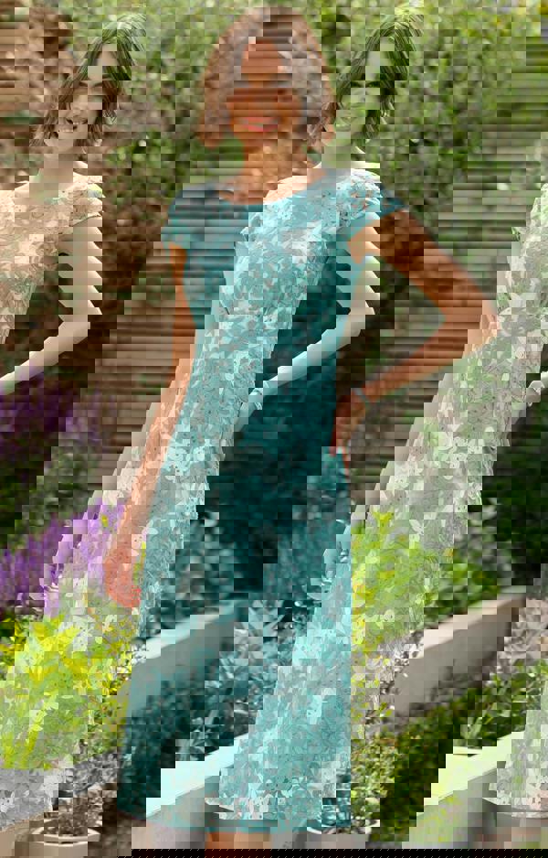 Alie Street London Charlotte Lace Dress - Antique Aqua