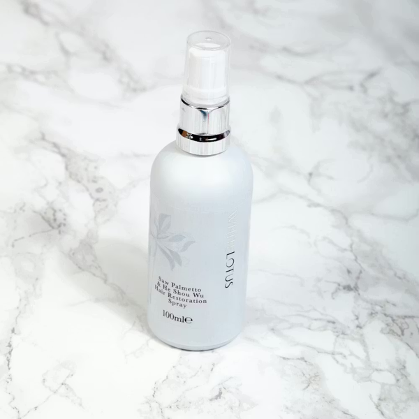 White Lotus Beauty Hair Thickening Spray with Activated Ginseng and Saw Palmetto
