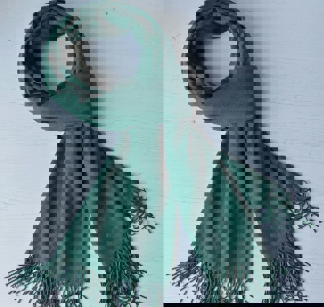 Antonia York Forest Green | Drew Pashmina Super Soft Large Special Occasion Wrap with Tassels