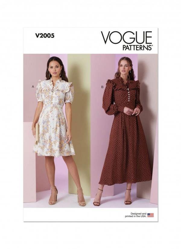 Vogue Sewing Pattern 2005, Dresses for Women, H5 (6-8-10-12-14) - Intermediate
