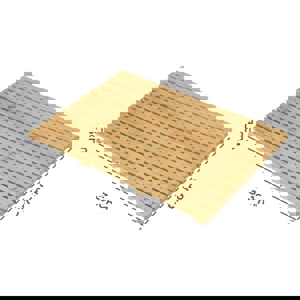 Levede Slatted Duck Board Shower Bath Mat Natural Bamboo Anti-Slip Rectangle