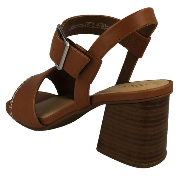 Clarks Ladies Clarks Square Toe Sandals Siara 65 Buckle