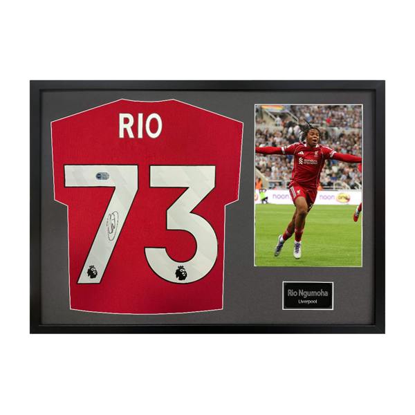 Rio Ngumoha Signed Liverpool Shirt Classic Frame (ACG Cert)