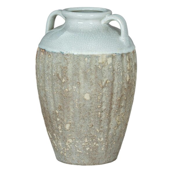 Wyld Haus Stonewild Large White and Sand Amphora Ceramic Vase